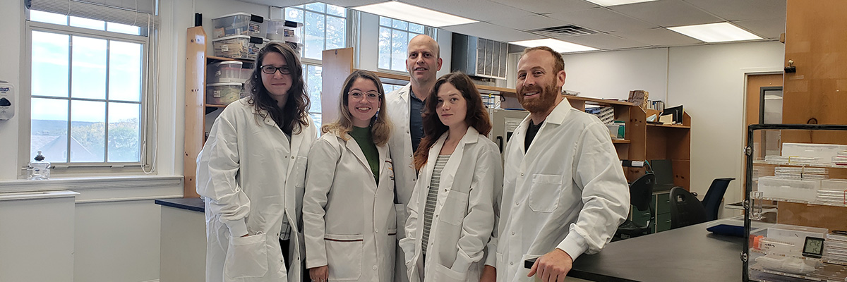 Stable Isotope Preparation Lab team members in the lab. 