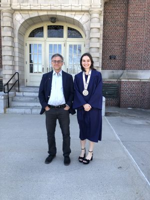 Prof. Christian Tryon and former undergraduate student Rebecca Kraus