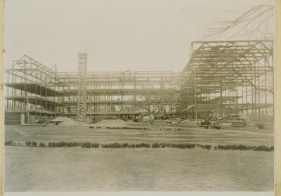 Bare bones of Beach Hall, 1929.