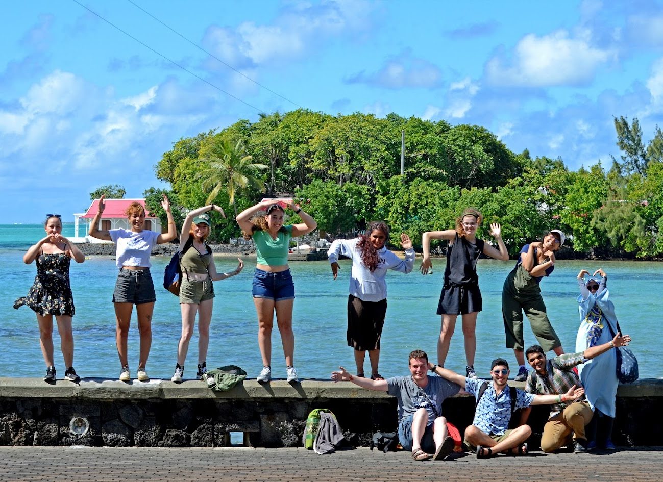 Students posing